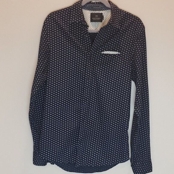 Scotch and Soda Relaxed Long Sleeve Button Down Cotton Shirt Size Small - Picture 1 of 8